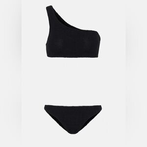 Hunza G Black one shoulder bikini